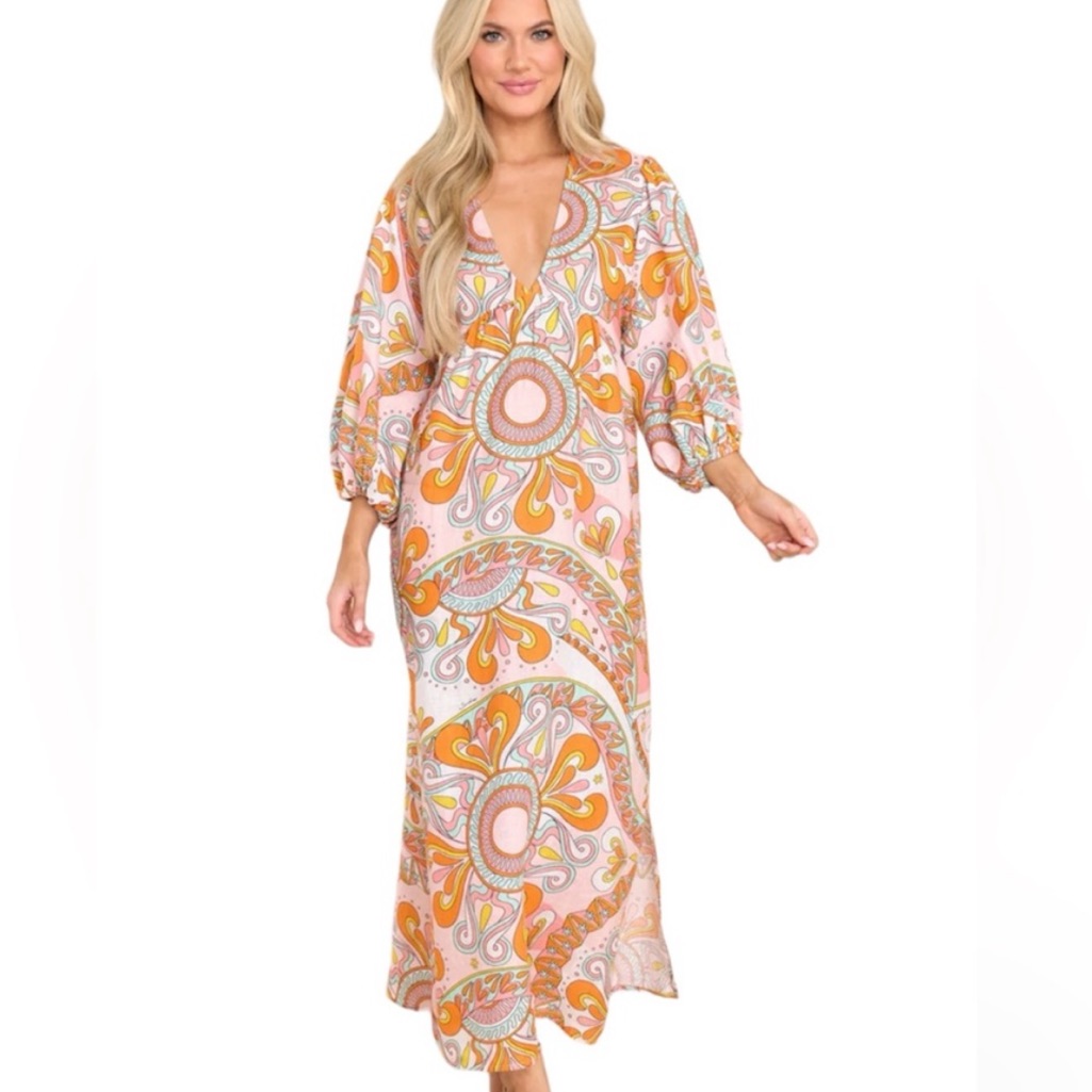 Sundress Linen Eva Dress Aquarelle